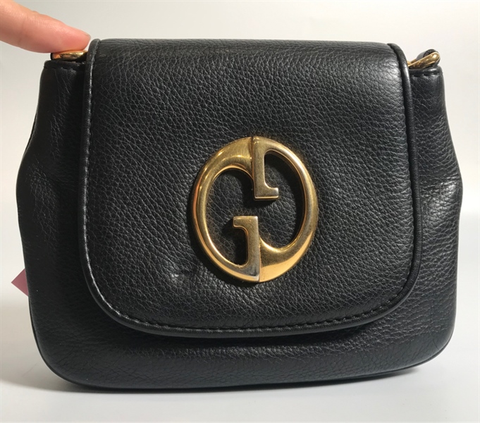 Túi GC đen khoá vàng KG+