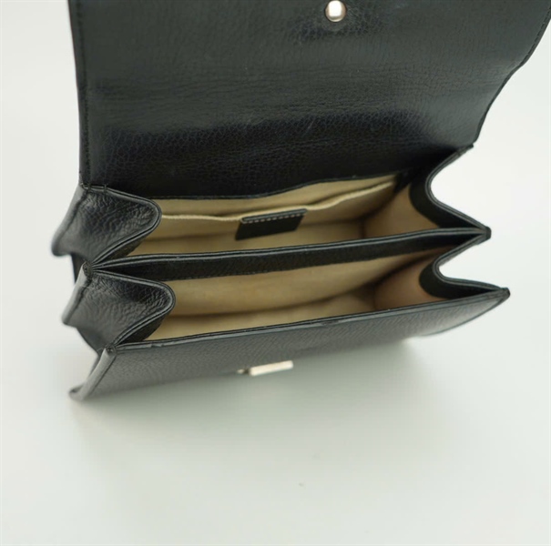 Túi GG đen đầu rồng quai trúc size 20 +