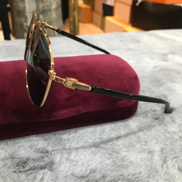 Kính râm bầu GG gọng vàng KG+