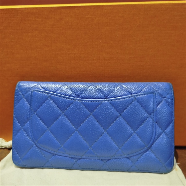 VÍ chanel dài xanh dương KG+