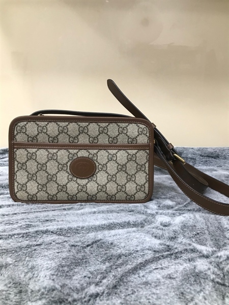 Túi Hộp CN GG Xám Nâu 22cm+