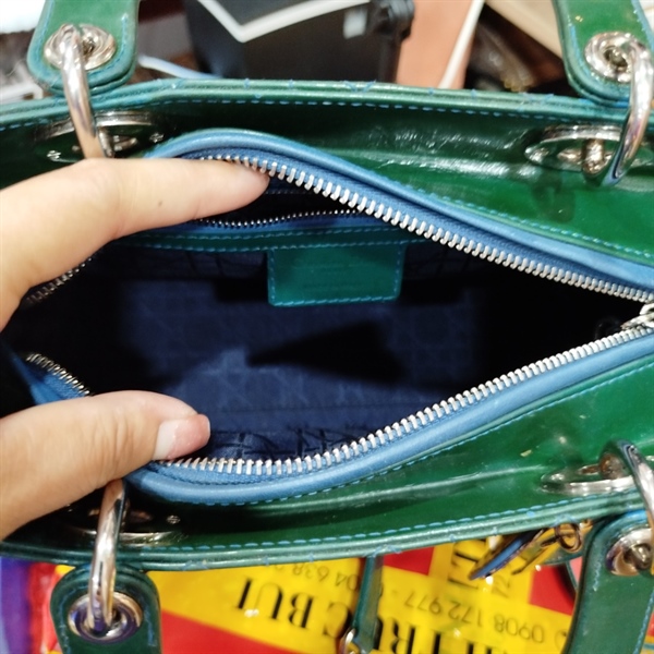 Túi Dior lady xanh lá 24cm+