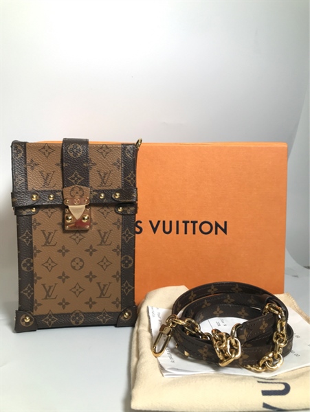 Túi LV Trunk Phone hoa nâu KG+