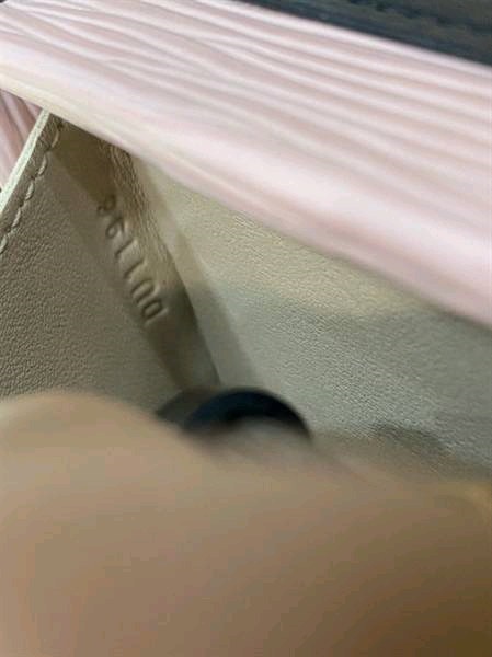 Túi LV vân hồng viền da đen KG+