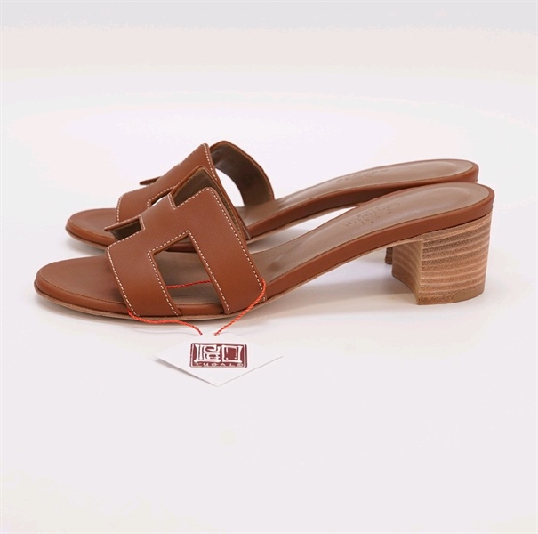 Dép Hermes da nâu KG+