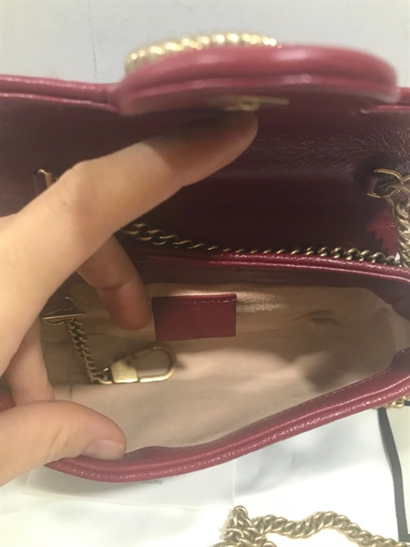 Túi GG Đen Viền Đỏ 16cm+