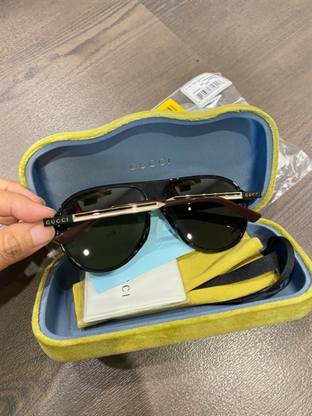 Kính Gucci gọng nâu tím KG+