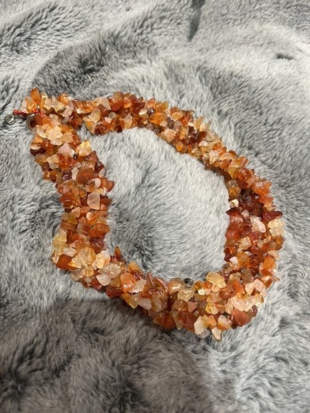 Vòng tay PT màu cam đá vụn +