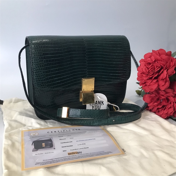 Túi Celine Lizard đen +