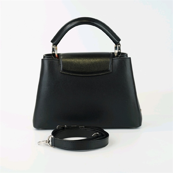 Túi LV capu đen viền đáy đính đá +