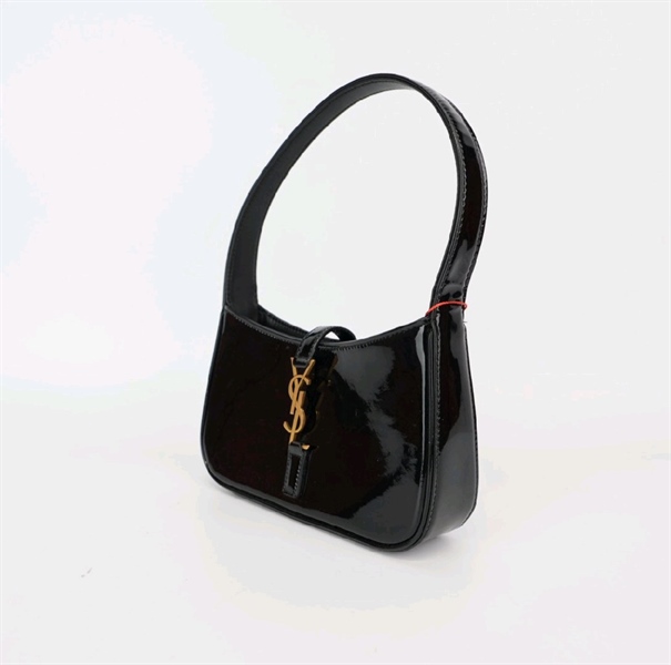 Túi YSL kẹp nách đen bóng sz 16cm KG+