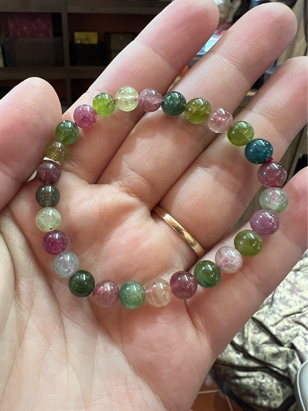 Vòng tay tourmaline đa sắc +