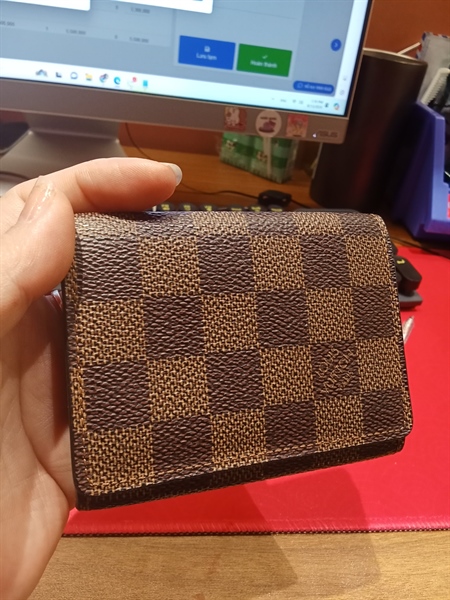 Ví card LV ô vuông nâu +