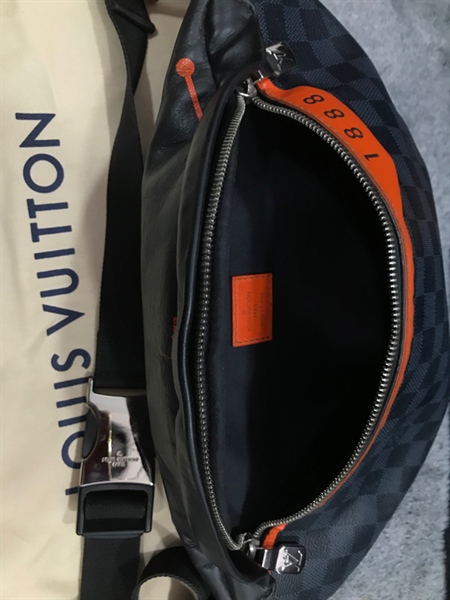 Túi LV Ô Vuông Xanh Đen KG+