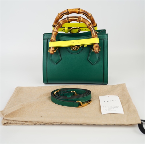 Túi GG xanh lá quai trúc +