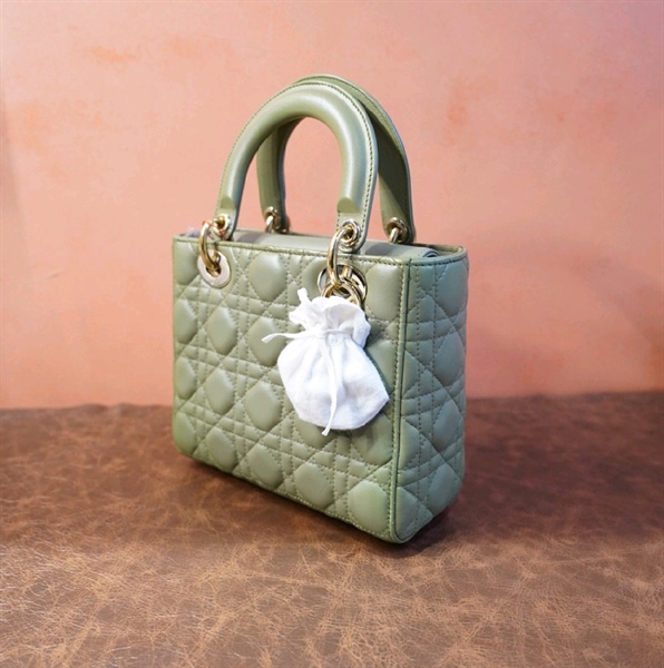 Túi Dior Lady màu xanh quân đội +