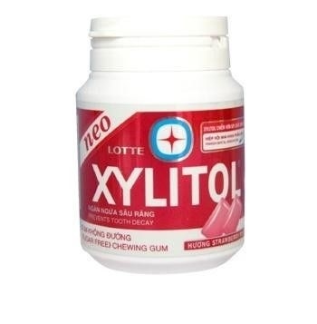 KẸO CAO SU XYLITOL DÂU 58GR
