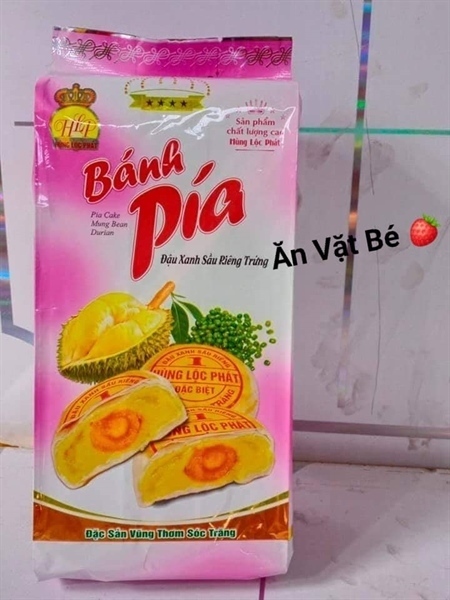 BÁNH PÍA ĐẬU XANH SẦU RIÊNG TRỨNG HỒNG 500G