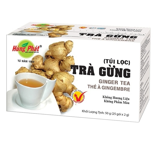 Trà gừng túi lọc Hùng Phát 50g