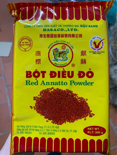 BỘT ĐIỀU ĐỎ HẬU SANH