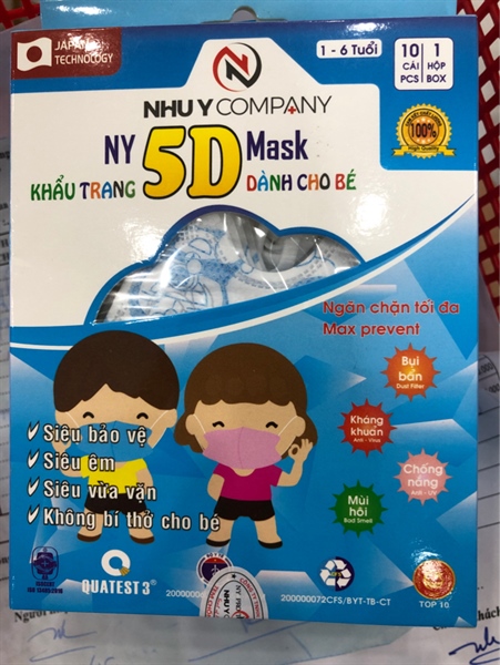 Khẩu trang 5D Như Ý 10 cái