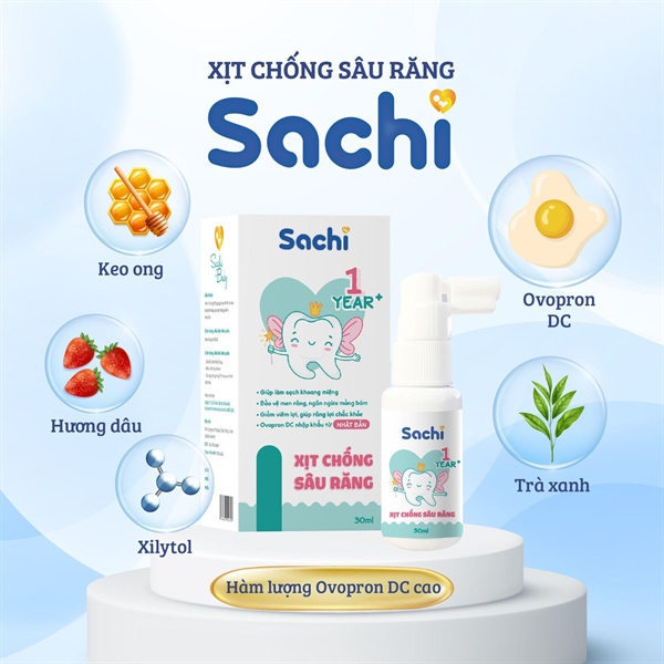 Xịt chống sâu răng Sachi 30ml
