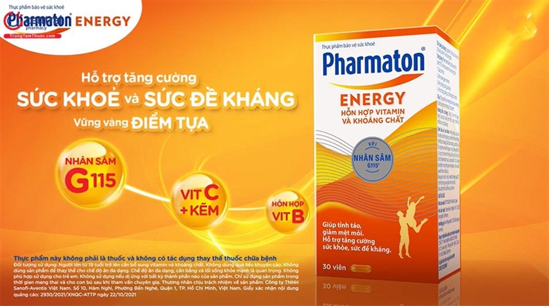 Pharmaton energy lọ 30 viên
