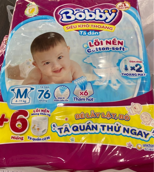 Tã dán Bobby -M- 76 miếng - Nhà Thuốc GO - Hệ Thống Nhà Thuốc Lớn Nhất ...