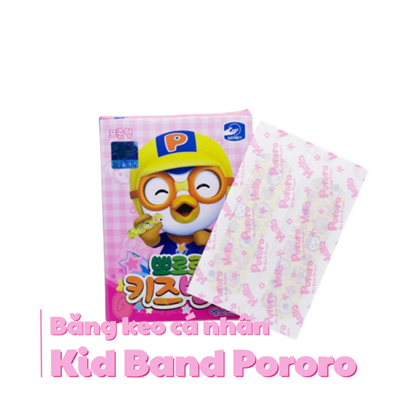 Keo cá nhân trẻ em Kids band Pororo (1 size)