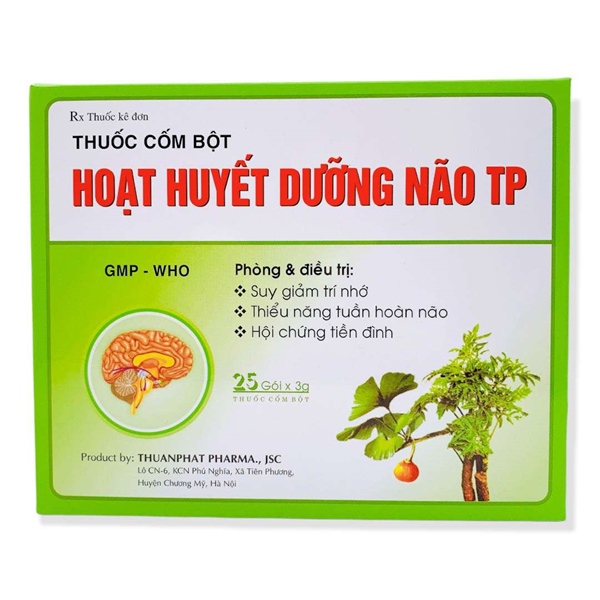 Thuốc cốm Hoạt huyết dưỡng não TP 25 gói