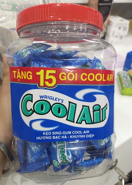 KẸO GUM COOL AIR BẠC HÀ CAY hũ 165 VIÊN