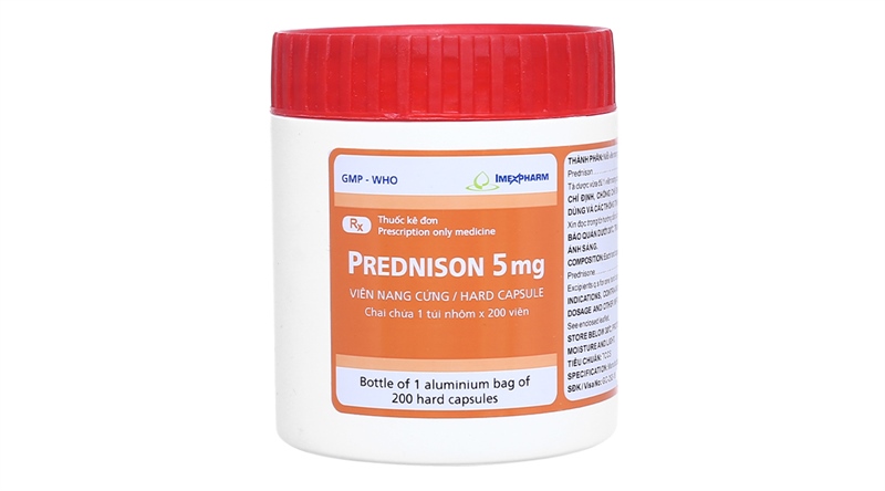Prednison 5mg nang cứng Imexpharm