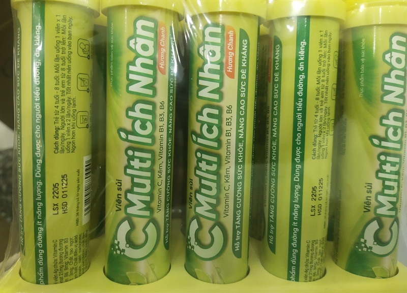 Viên sủi Ích Nhân hương chanh