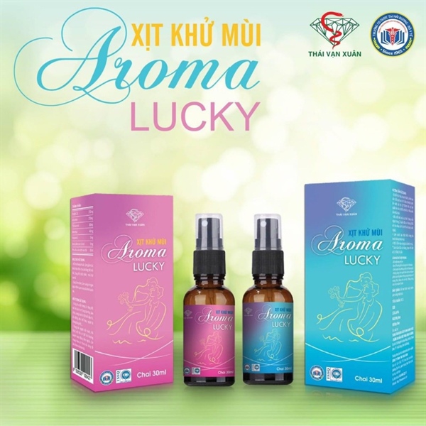 Xịt khử mùi Aroma Lucky hồng/ xanh 30ml