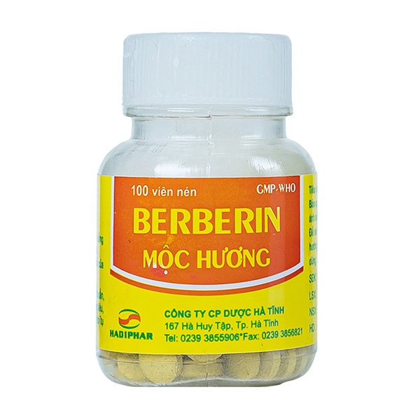 Berberin mộc hương 100 viên