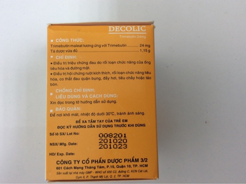 Thuốc trị rối loạn nhu động ruột Decolic 20 gói