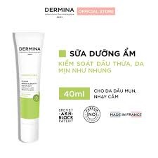 Sữa dưỡng ẩm Dermina kiểm soát nhờn thu nhỏ lỗ chân lông 40ml