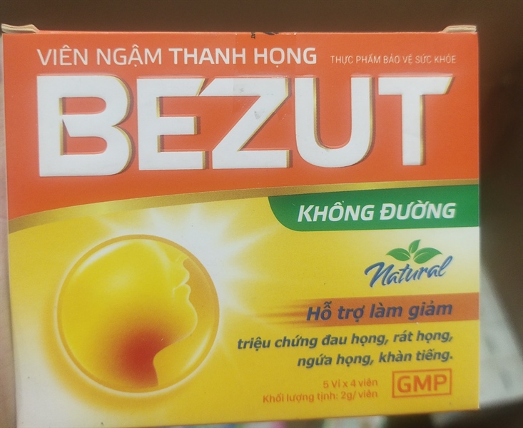 Viên ngậm Bezut cam hộp 20 viên