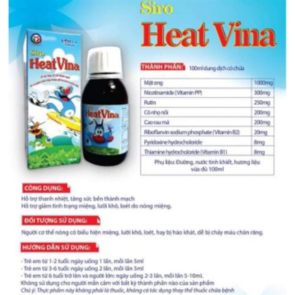 Siro heat vina 100ml