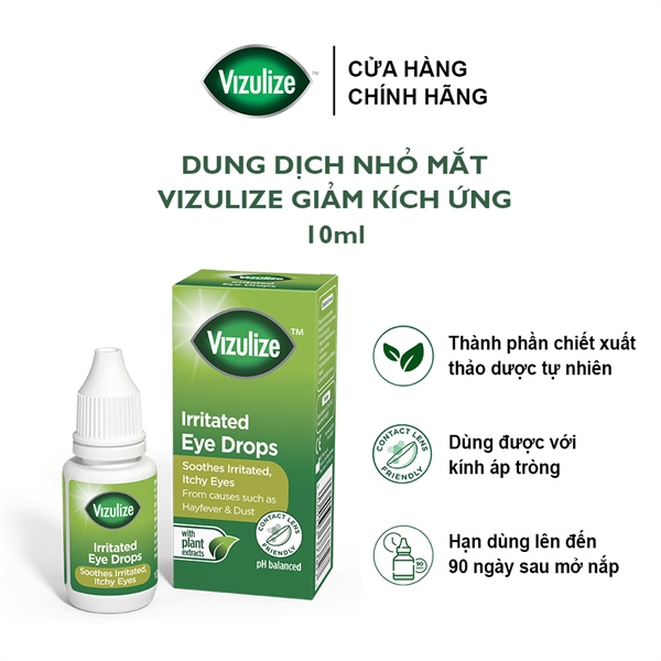 Dung dịch nhỏ mắt Vizulize 10ml - Giảm kích ứng