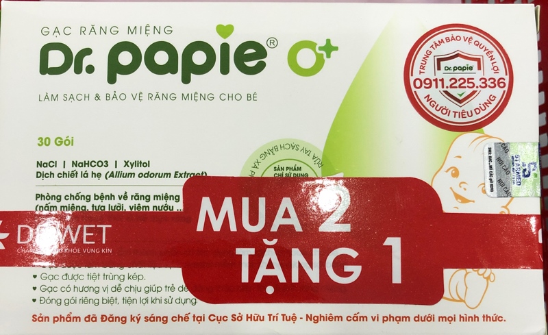 Gạc răng miệng Dr. Papie 30 gói