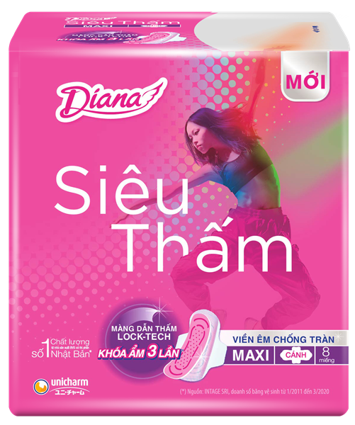 Diana Siêu thấm khô thoáng mặt lưới DC8