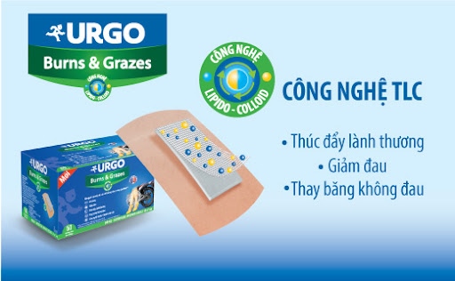 Gạc bỏng vad vết thương Urgo burns and grazes 100x70mm