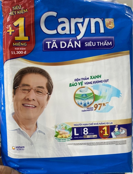 Tã dán Caryn -L- 8 miếng