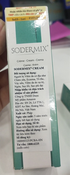 Sodermix cream tuýp 15g