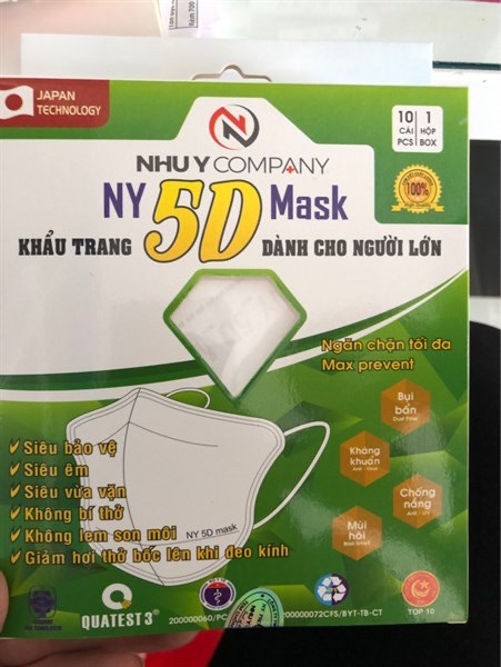 KHẨU TRANG NY 5D NGƯỜI LỚN
