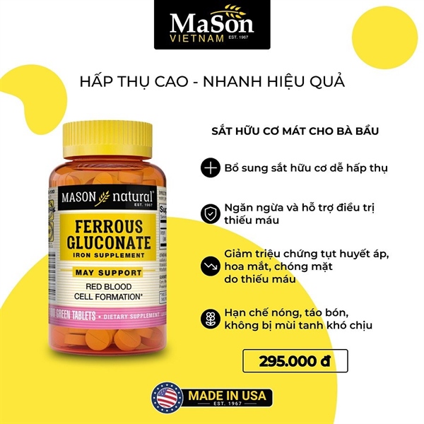 Sắt hữu cơ Ferrous Gluconat