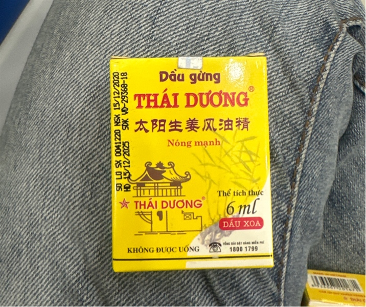 Dầu gừng thái dương 6ml