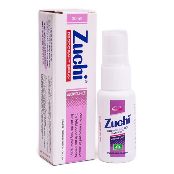 Xịt khử mùi mồ hôi Zuchi 20ml (Đủ màu)