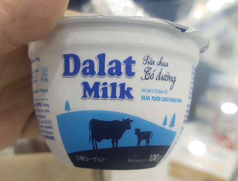 sữa chua Dalat Milk 100g có đường